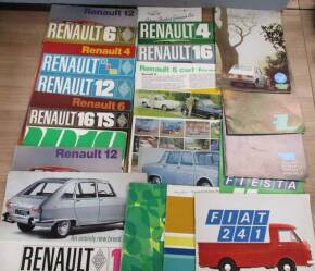 Fiat and Renault car brochures, 1960s/70s, good qty