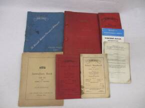 HRD Vincent; Spare Parts list (2), instruction book for 1935 and Series A models, Riders handbook (3, one lacking cover) t/w 2 other titles on the marque and Series D parts list