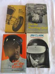 Life At The Limit by Graham Hill, Jim Clark Portrait, Best Wheel Forward by JA Gregoire, On The Starting Grid by Paul Frere (4)