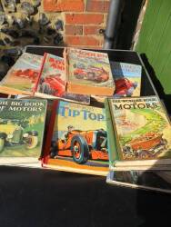 Boys books with motoring covers