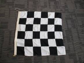 A pole mounting chequered flag (cotton) 36x36ins