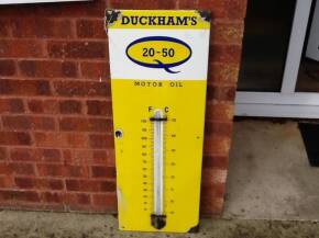 Duckhams forecourt thermometer enamel sign