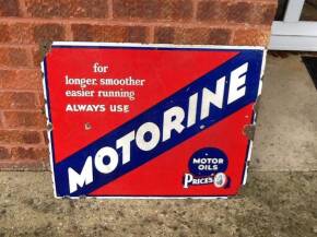 Prices Motorine enamel sign