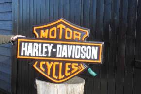 Harley Davidson Motor Cycles, a showroom illuminated sign, 39x30ins (slight damage)