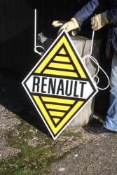 Renault, a showroom hanging double sided illuminated sign of diamond form, 45x27ins