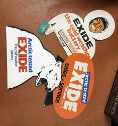 Exide, counter top promotional items (3)