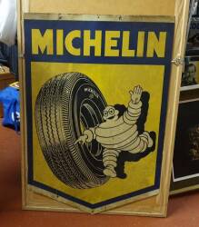Michelin, an early printed sign of pennant form, 32x21.5ins