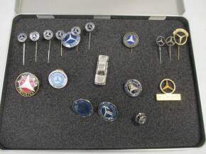 Mercedes-Benz, qty enamelled stick pins and lapel badges