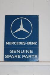 Mercedes-Benz Genuine Spare Parts, a printed aluminium sign, 30x22ins
