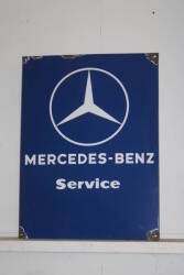 Mercedes-Benz Service, an original enamel sign with folded edges, 800 x 600mm