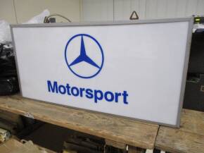 Mercedes-Benz Motorsport, double sided illuminated hanging sign 750x350x80mm