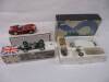 Strombecker 1/32 scale slot cars; BRM Formula 1 8135-129, boxed; Ferrari Testarossa, Porsche R560 boxed kit (4)