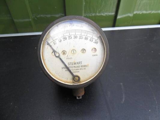 Veteran Stewart car speedometer