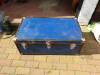 Mossman, London wooden lined travel trunk, 3ft x 1.5ft