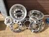 Full set of chrome lorry rims, covers and wheel nuts
