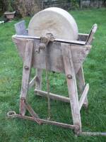 Mobile treadle grindstone