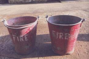 Riveted fire buckets (2)