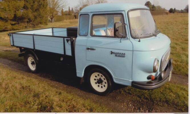 1990 992cc Barkas B1000 pick-up truck Reg. No. H708 EJR Chassis No. 081570 Fitted with a 3cylinder two stroke petrol engine, this unusual German import is finished in blue and is stated by the vendor to be a very clean truck ready to be put to work or sho