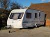 Amara 520/4 4 berth single axle caravan full length awning