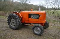 1957 MARSHALL MP6 6cylinder diesel TRACTOR Reg. No. PFF 663 Serial No. 6740093 Fitted with a side belt pulley, original drawbar pins, PTO, swinging drawbar and a Leyland 6cylinder engine on 16.9R34 Goodyear rear and 7.50-18 Continental front wheels and ty