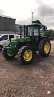 1992 JOHN DEERE 2850 diesel TRACTOR Reg. No. J211 XAR Serial No. 757 208 Fitted with a full set of front weights, drawbar, PUH, SG2 cab and top link. Showing a genuine 2,887 hours and retaining its original Michelin tyres and reported to be in very good c