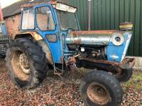 1973 FORD 7000 4cylinder diesel TRACTOR Reg. No. LRM 831L Serial No. 925401 Fitted with Load Monitor, cab and loader brackets. A one owner from new tractor that has been parked up for a number of years. A new battery has been fitted, runs but clutch will 