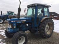 1987 FORD 7810 Gen III 6cylinder diesel TRACTOR Serial No. BB63547 Fitted with a digital dash, DualPower, PUH, air conditioning and hydraulic trailer brake on 480/85-38 rear and 11.00-16 front wheels and tyres. A recent Danish import.