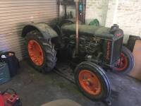 1942 FORDSON Standard N 4cylinder petrol/paraffin TRACTOR An older restoration with wide wings, matching numbers, no frost damage, new tyres all round with original buff logbook available.