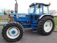 1990 FORD 7910 S.III diesel TRACTOR Serial No. BC16525 A 4wd example with front weights and air conditioning. V5 available and showing 7,377 hours.