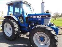 1988 FORD 7710 diesel TRACTOR Serial No. BB28753 Fitted with front weights, air conditioning, 4wd front axle and showing 5,500 hours.