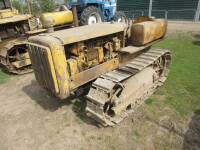 CATERPILLAR D2 4cylinder diesel CRAWLER TRACTOR Serial No. 5J1678 Complete with petrol donkey engine and swinging drawbar, appearing to be in original condition and bearing suppliers plate Jack Olding of Hatfield, Herts
