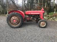 1964 MASSEY FERGUSON 65 Mk.2 4cylinder diesel TRACTOR Reg. No. AE5 385B Serial No. SNDT592313 Fitted with Goodyear tyres and has been on the same farm since 1984. A good starter in ex-farm condition with old style V5 available.