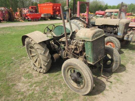 FORDSON Standard N 4cylinder petrol TRACTOR Fitted with a belt pulley, fuel tank absent and offered for sale as a spares or repair project