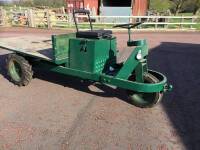 1967 MARTIN 3wheel PLATFORM TRUCK Reg. No. HGS 227F Chassis No. 670317 Finished in green and fitted with electric start, new battery and tipping body. The MOT exempt truck has side board fittings and corner posts for the tipping body.