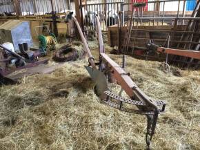 Cornish & Lloyds wooden horse drawn plough