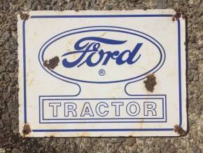 Enamel Ford tractor sign 12x9ins