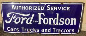 Enamel Ford and Fordson sign 60x24ins