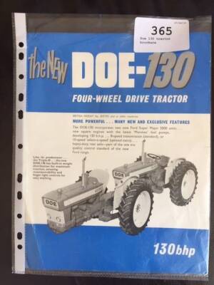 Doe 130 tractor brochure