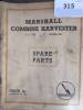 Marshall Combine Harvester spare parts manual