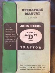 John Deere tractor Model D operators manual