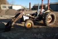 DAVID BROWN 780 selectamatic diesel TRACTOR. Reg. No. SFU 18OF (expired). In ex-farm condition with a front loader and roller.