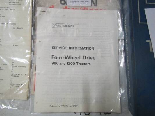 David Brown service information four wheel drive tractors 990+1200