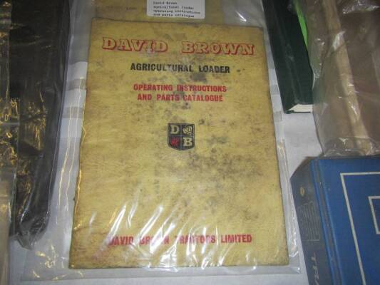 David Brown agricultural loader operating instructions and parts catalogue