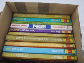 10no. Haynes classic car workshop manuals