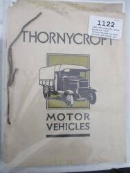 1920 Thornycroft sales brochure with illustrations in both colour and black and white, 47pp, stated to be in very good condition