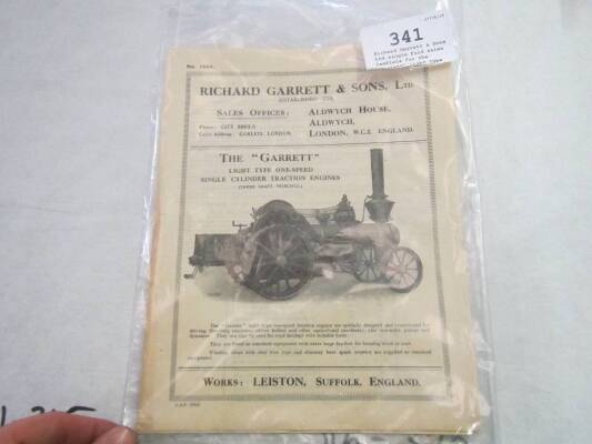 Richard Garrett & Sons Ltd single fold sales leaflets for the 'Garrett' light type one-speed single cylinder traction engines No.134A (3)