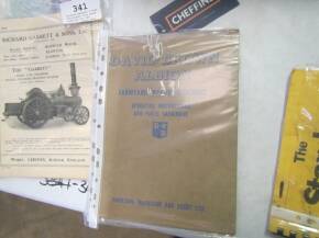 Qty implement manuals and parts lists etc to inc; David Brown Albion manure spreader, Bamford BL48 baler and McCormick International B21U mower