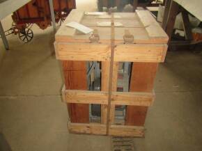 Secomak hand operated air raid siren in original crate