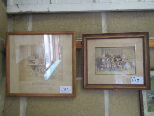 Shand Mason, 2 original framed and glazed photographs of the engine and crew 1863