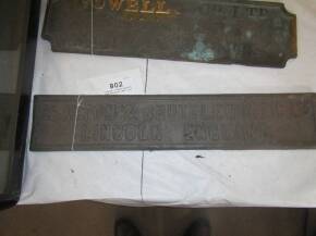 Clayton & Shuttleworth reproduction cast iron nameplate